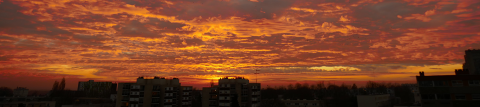 Soleil couchant sur le quartier Villejean